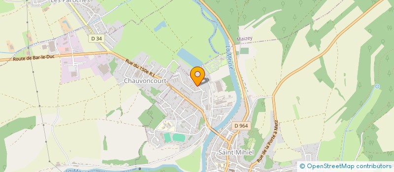 localisation de l'entreprise LES MAINS DU COEUR  SAINT-MIHIEL