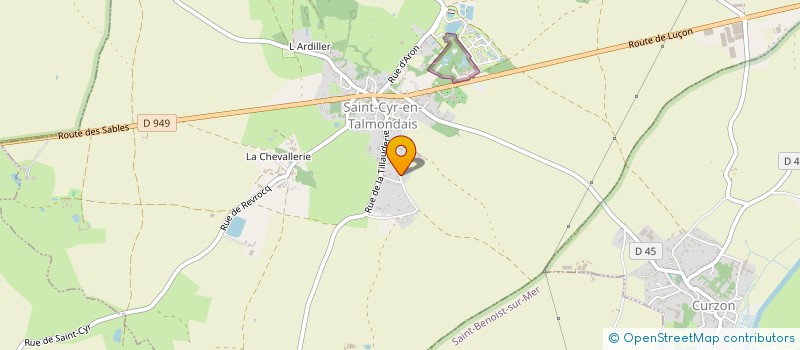 localisation de l'entreprise LES MAINS VERTES  SAINT-CYR-EN-TALMONDAIS