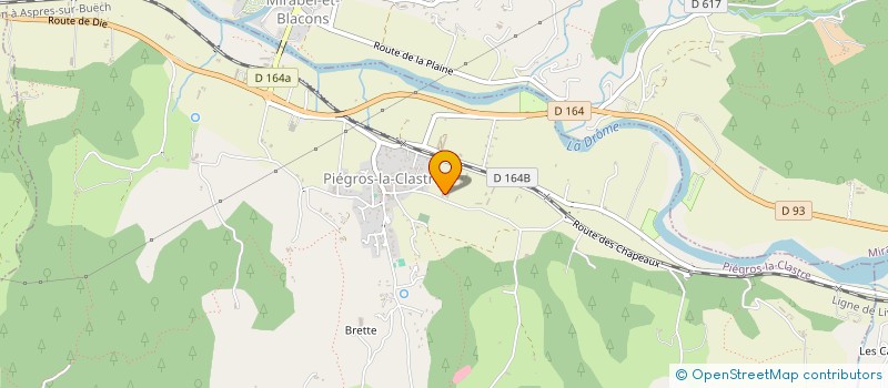 localisation de l'entreprise LES MAINS VERTES  PIEGROS-LA-CLASTRE