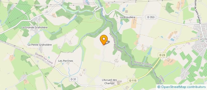 localisation de l'entreprise LES MAINS VERTES DE LA CHEVALERIE  LE LOROUX-BOTTEREAU