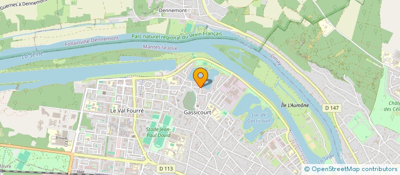 localisation de l'entreprise LES MAINS VERTES DE MANTES LA JOLIE  MANTES-LA-JOLIE