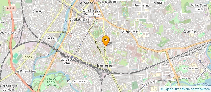 localisation de l'entreprise LES MAISONNEES DE NOE à LE MANS