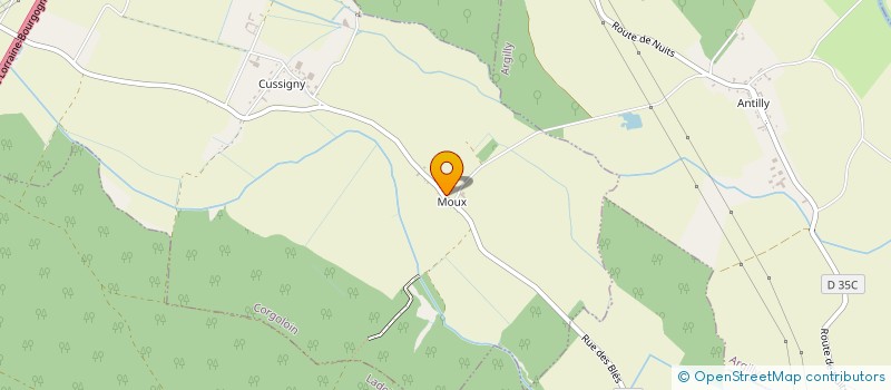 localisation de l'entreprise LES MAISONS ARCHI COSY  CORGOLOIN