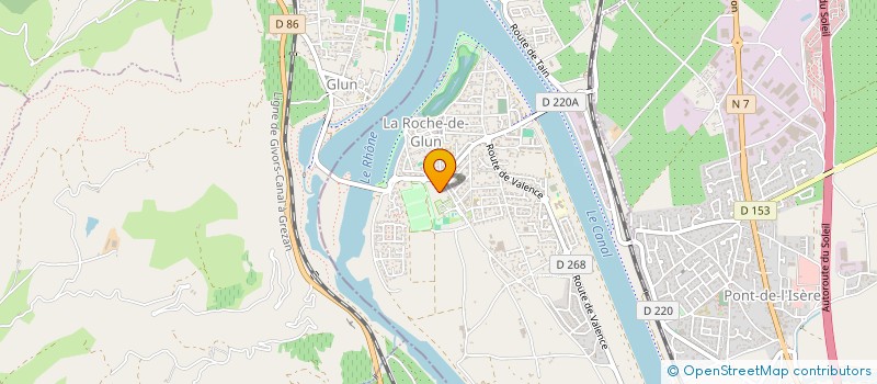 localisation de l'entreprise LES MAISONS D'ELODIE à LA ROCHE-DE-GLUN