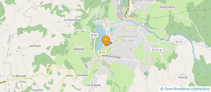 localisation de l'entreprise LES MAISONS D'EMMA  CHATEAUNEUF-LA-FORET