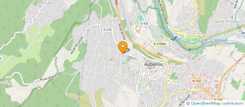 localisation de l'entreprise LES MAISONS DE BENJAMIN à AUBENAS