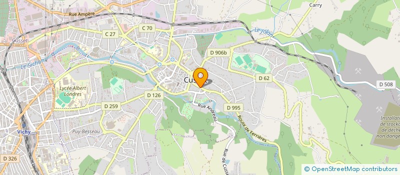 localisation de l'entreprise LES MAISONS DE CHARPENTIERS à CUSSET