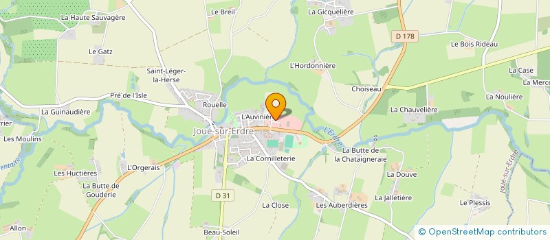 localisation de l'entreprise LES MAISONS DE L'ERDRE  JOUE-SUR-ERDRE