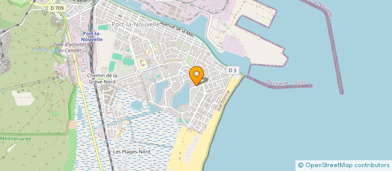 localisation de l'entreprise LES MAISONS DE LA PLAGE  PORT-LA-NOUVELLE