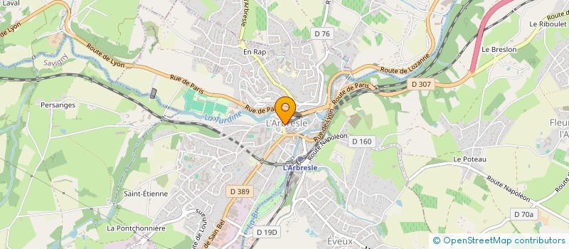 localisation de l'entreprise LES MAISONS DES DEUX VALLEES  L'ARBRESLE