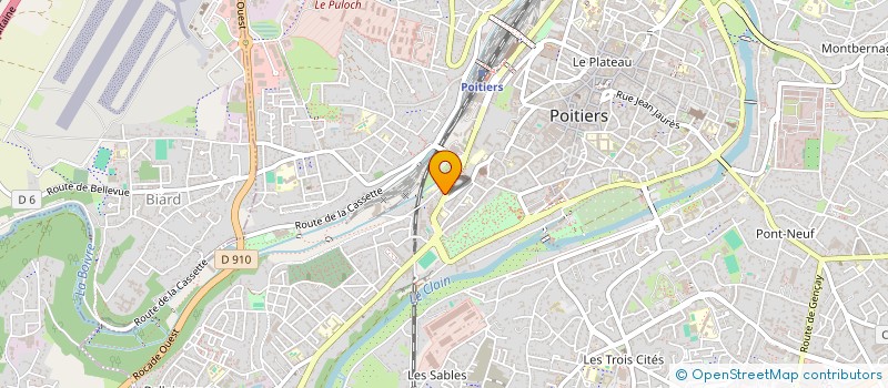 localisation de l'entreprise LES MAISONS DU CARRE D'AS à POITIERS