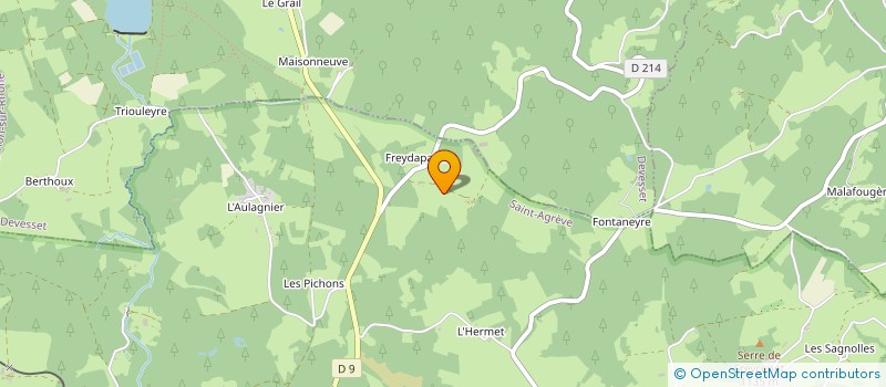 localisation de l'entreprise LES MAISONS DU PLATEAU à SAINT-AGREVE