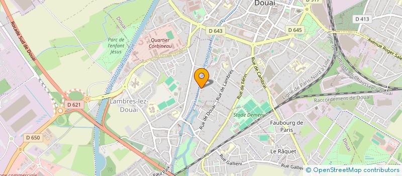 localisation de l'entreprise LES MAISONS GUISLAIN à DOUAI