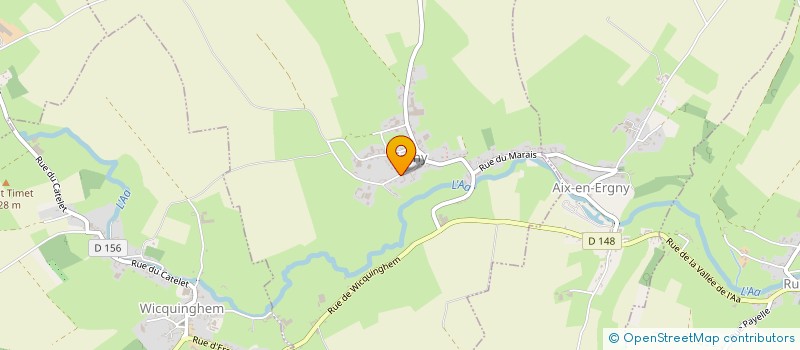 localisation de l'entreprise LES MAISONS PERON - OSSATURE BOIS  ERGNY