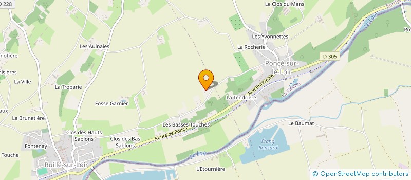 localisation de l'entreprise LES MAISONS ROUGES  LOIR EN VALLEE