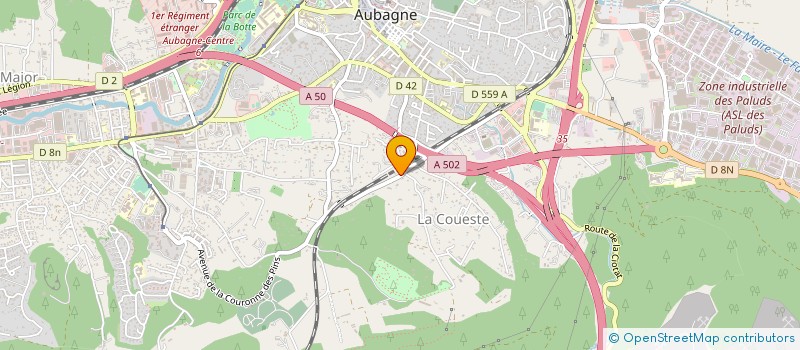 localisation de l'entreprise LES MAISONS THALASSA à AUBAGNE