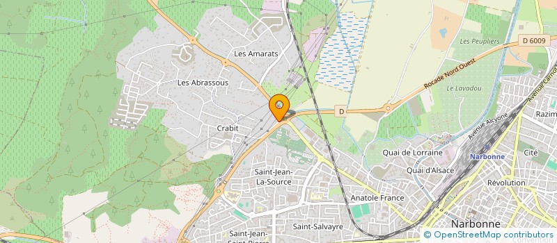 localisation de l'entreprise LES MAISONS VERTES DE L'AUDE  NARBONNE