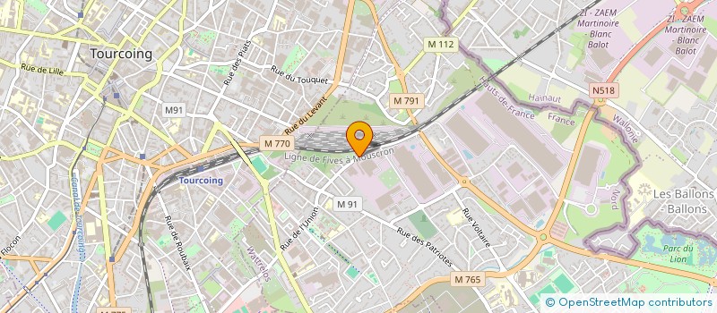 localisation de l'entreprise LES MAITRES DU FER  WATTRELOS