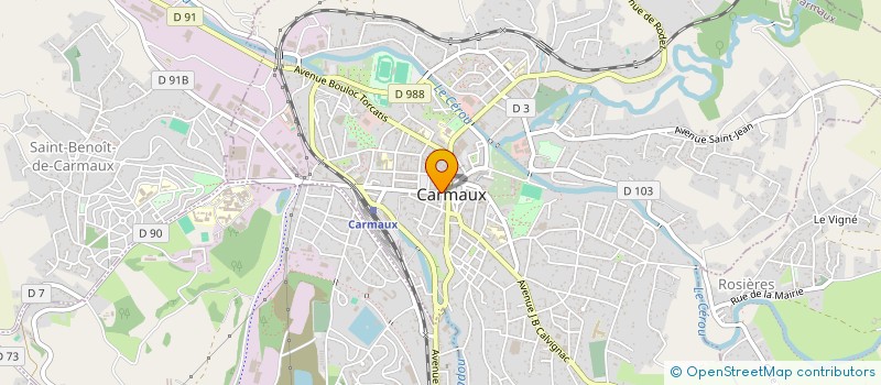 localisation de l'entreprise LES MAITRES LUNETIERS à CARMAUX