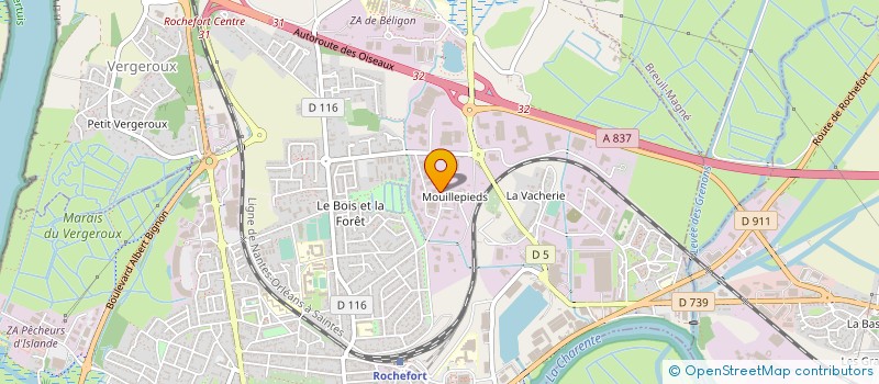 localisation de l'entreprise LES MAITRES MENUISIERS à ROCHEFORT