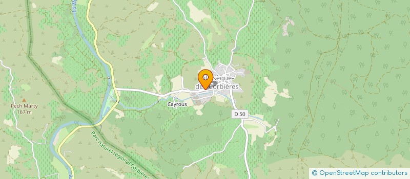 localisation de l'entreprise LES MAITRES VIGNERONS DU PARADIS à CASCASTEL-DES-CORBIERES