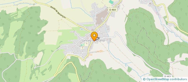 localisation de l'entreprise LES MAJORETTES DU VALLON DE SANCEY  SANCEY