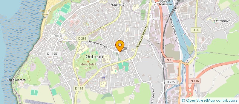 localisation de l'entreprise LES MAJORETTES ET POMPONS D'EQUIHEN-PLAGE  OUTREAU