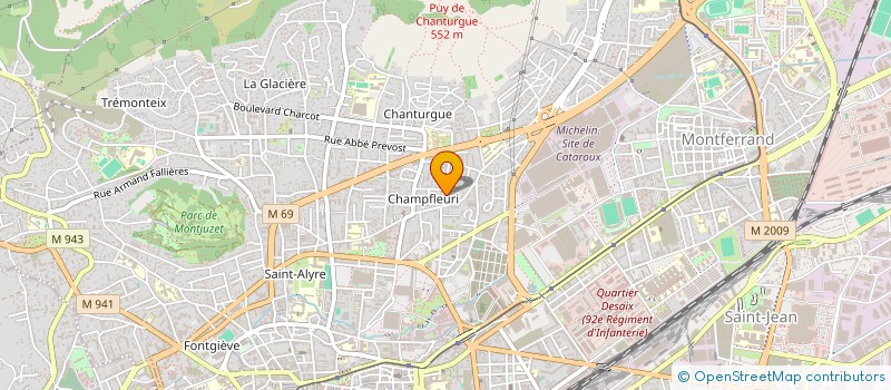 localisation de l'entreprise LES MAJORETTES LES ATLANTIDES  CLERMONT-FERRAND