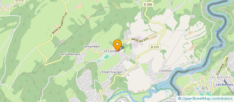 localisation de l'entreprise LES MAJORS  VILLERS-LE-LAC