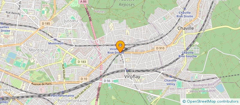 localisation de l'entreprise LES MAL'BONHEURS à VIROFLAY