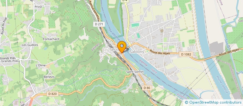 localisation de l'entreprise LES MALADIERES à SERRIERES