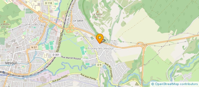 localisation de l'entreprise LES MALVIGNOTTES  FROTEY-LES-VESOUL