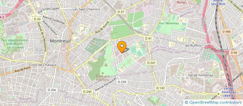 localisation de l'entreprise LES MAMIES DU BEL AIR-MBA à MONTREUIL