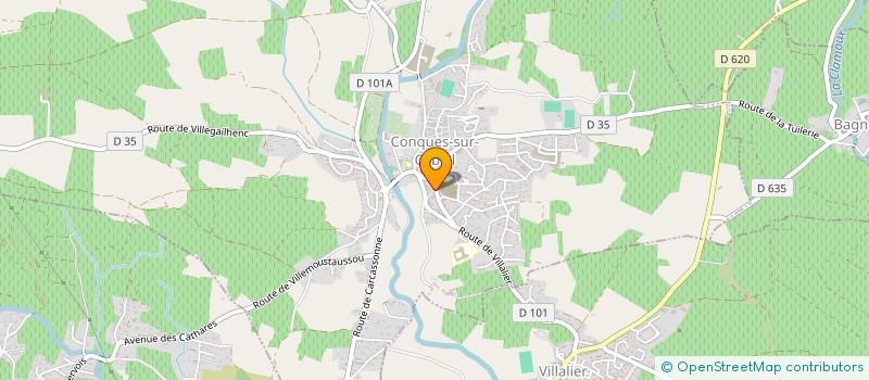 localisation de l'entreprise LES MANGETOUT  CONQUES-SUR-ORBIEL