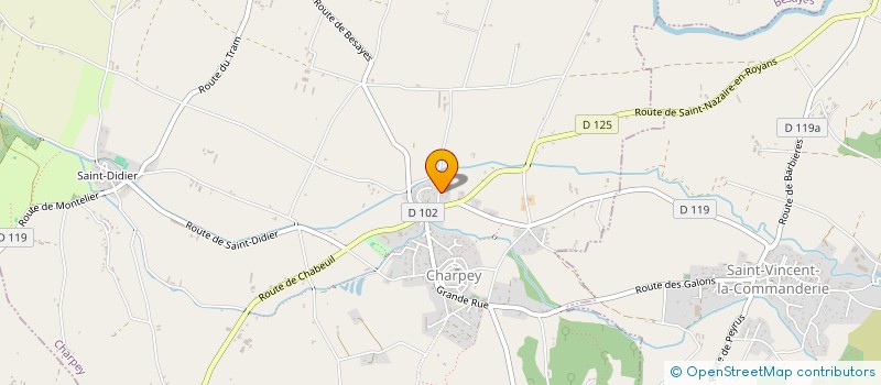 localisation de l'entreprise LES MANSARDES  CHARPEY