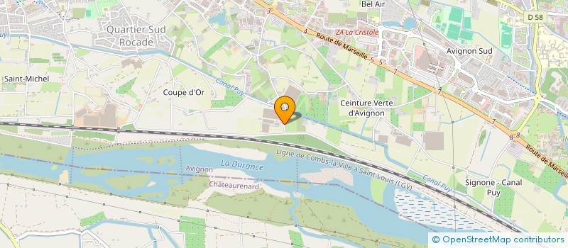 localisation de l'entreprise LES MARAICHERS DE LA COUPE D'OR  AVIGNON