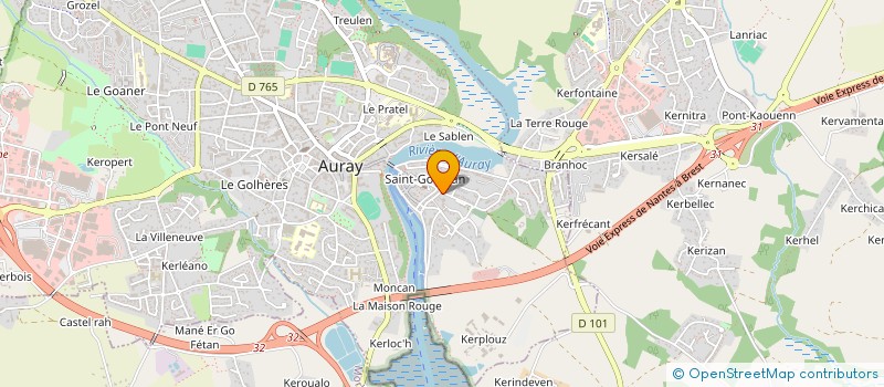 localisation de l'entreprise LES MARAICHERS DE SAINT GOUSTAN à AURAY
