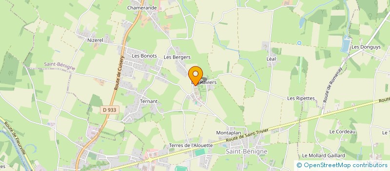 localisation de l'entreprise LES MARAICHERS DU VAL DE SAONE  SAINT-BENIGNE