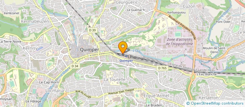 localisation de l'entreprise LES MARCHEURS DE LA FONTAINE à QUIMPER