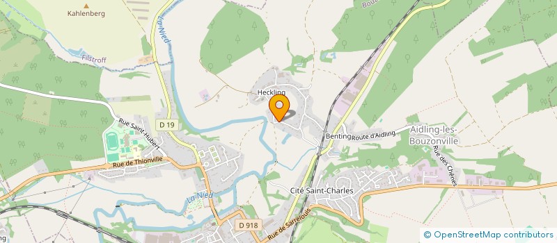 localisation de l'entreprise LES MARCHEURS DE LA NIED  BOUZONVILLE