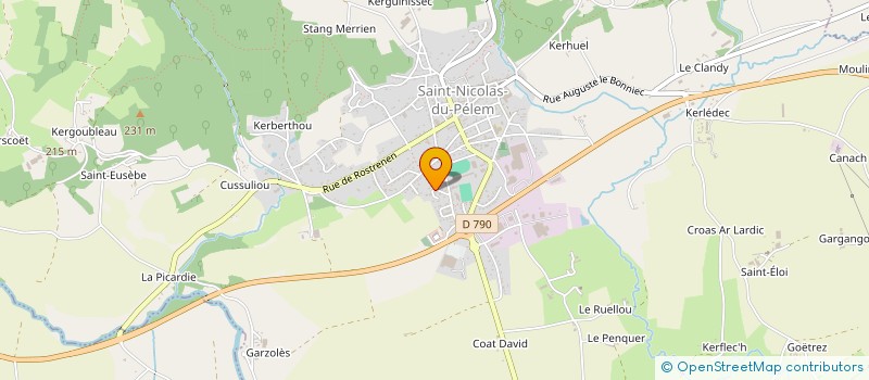 localisation de l'entreprise LES MARCHEURS DU PELEM  SAINT-NICOLAS-DU-PELEM