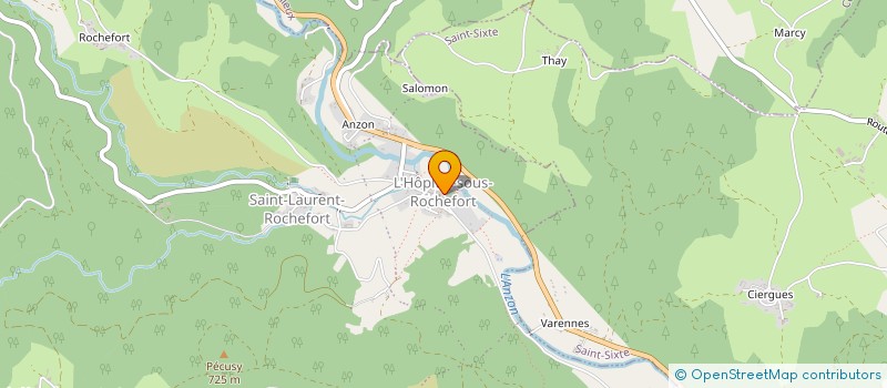 localisation de l'entreprise LES MARCHEURS PITARLAS  L'HOPITAL-SOUS-ROCHEFORT