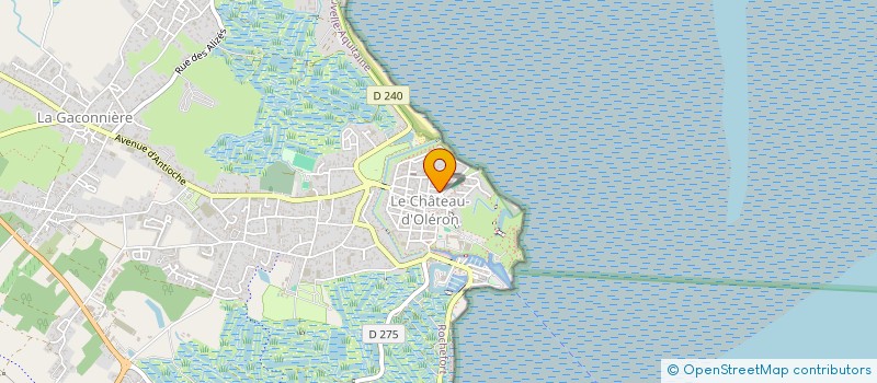 localisation de l'entreprise LES MAREES D'OLERON  LE CHATEAU-D'OLERON