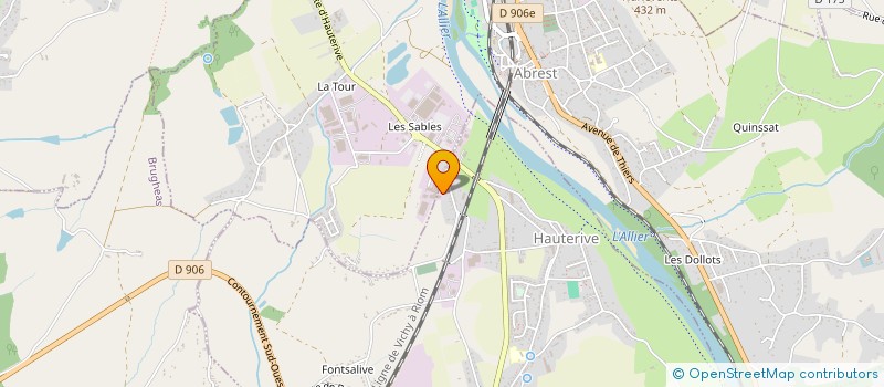 localisation de l'entreprise LES MARGERIDES  HAUTERIVE