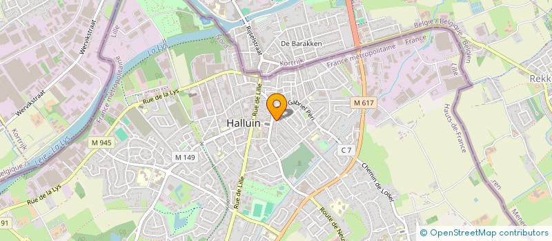 localisation de l'entreprise LES MARIEES DE SARAH BERNARD à HALLUIN
