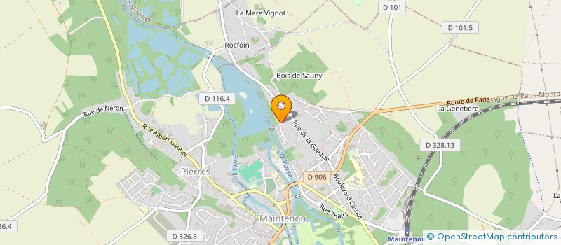 localisation de l'entreprise LES MARINES  MAINTENON