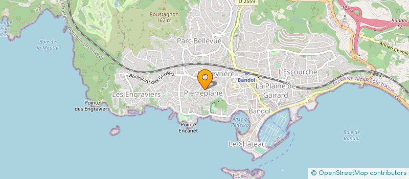 localisation de l'entreprise LES MARINES DE PIERREPLANE à BANDOL