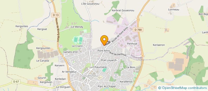 localisation de l'entreprise LES MARINETTES  PLABENNEC