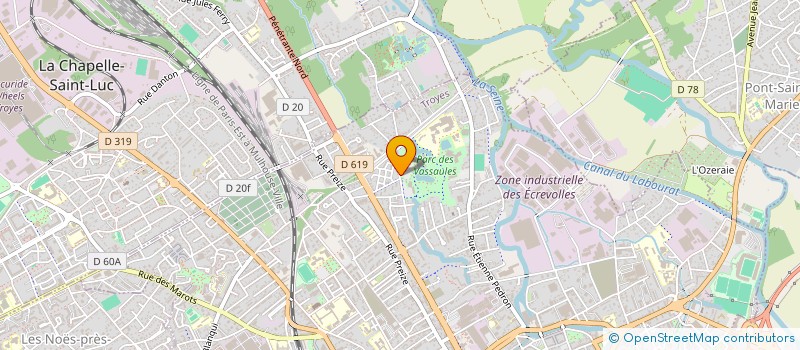 localisation de l'entreprise LES MARINIERES à TROYES
