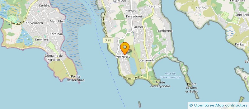 localisation de l'entreprise LES MARINIERES A LA PLAGE  SAINT-PHILIBERT